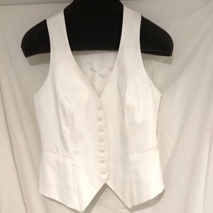 NWOT, WHITE SPRING/SUMMER VEST, H&M, SZ 10, COTTON